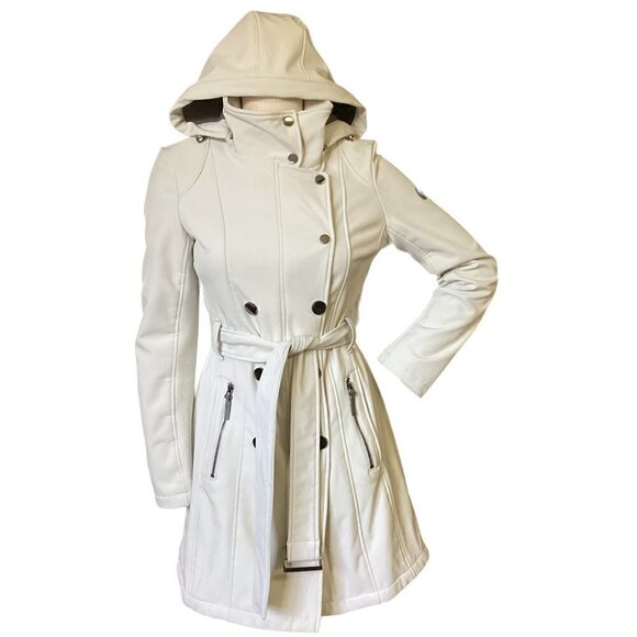 Calvin Klein Hooded Trench Coat XS Water Wind Resistant 75N - Picture 2 of 15